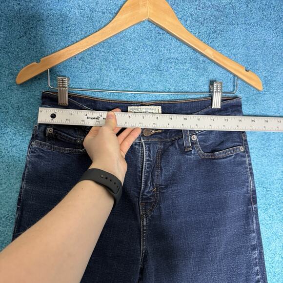 Levi's 512 Jeans Womens 10 Long Blue Perfectly Slimming Boot Cut Dark Wash Denim - Picture 4 of 16